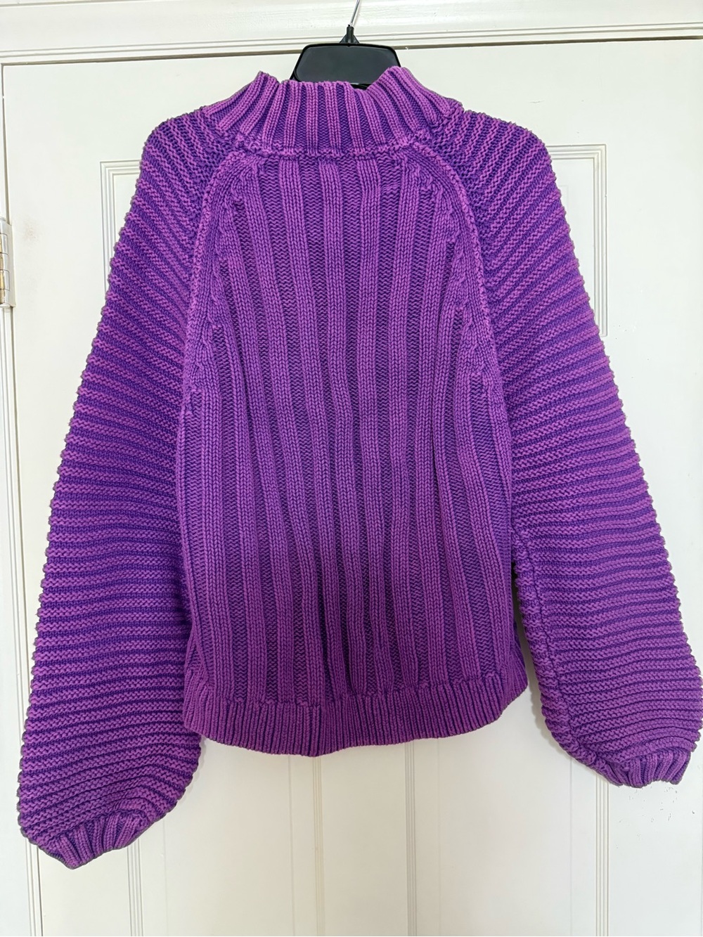 Free People Purple Sweetheart Mock Neck Sweater - L - Picture 6 of 7